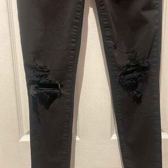 AEO next level stretch JEGGING stretch distressed jeans SZ 6 regular - Picture 3 of 12